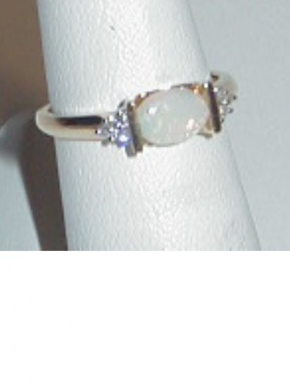 Opal and Diamond Ring