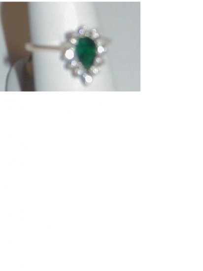 Green Tourmaline and Diamond Party Ring