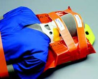 MM0322-Head Blocks Disposable Foam Orange Blocks w/Straps