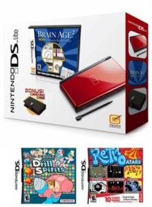 Nintendo DS Lite Crimson Bundle with 12 Games