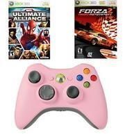 Girls Holiday Bundle - 2 Great Games and a Pink Wireless Controller for Xbox 360