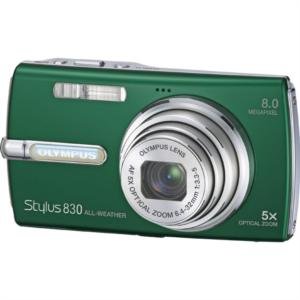 Olympus 8.0MP All-Weather Camera with 5x Optical Zoom and 2.5" HyperCrystal LCD-ALL-WTHR GRN