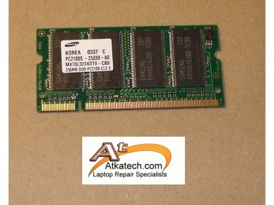 256MB DDR PC2100 CL2.5 Laptop RAM