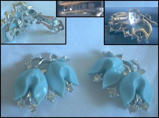 Lisner Bakelite Clip On Earring Set