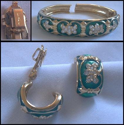 FAC/Fifth Avenue Collection Clip On Earring Gold Plated with free bracelet