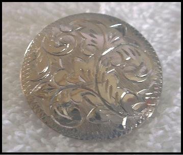 Sterling Silver Etched Brooch