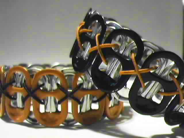 2 PK - Black & Orange Pop-Tab Bracelets (SCX)