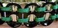 Black & Metallic Green Pop-Tab Bracelet (=)