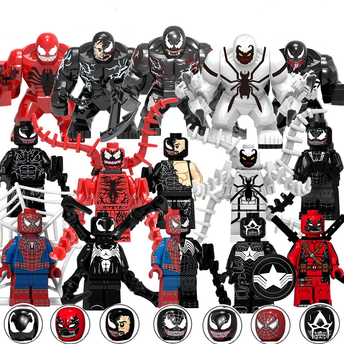 Pcs Venom Carnage Riot Anit Venom Minifigures Figures