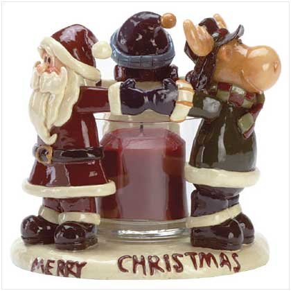 christmas friends candle holder