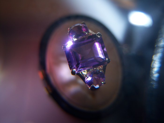 4 ctw. Amethyst & 9K Yellow Gold Ring