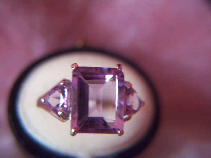 4 ctw. Amethyst & 9K White Gold Ring