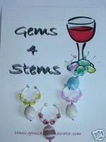 Set of 4 Pastel Easter Egg Wine Glass Charm