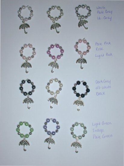 4 Wine Glass Charm Bridal Baby Shower Favor Game Prize