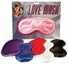 Satin love mask purple