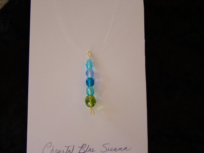Blue Green Floating Necklace