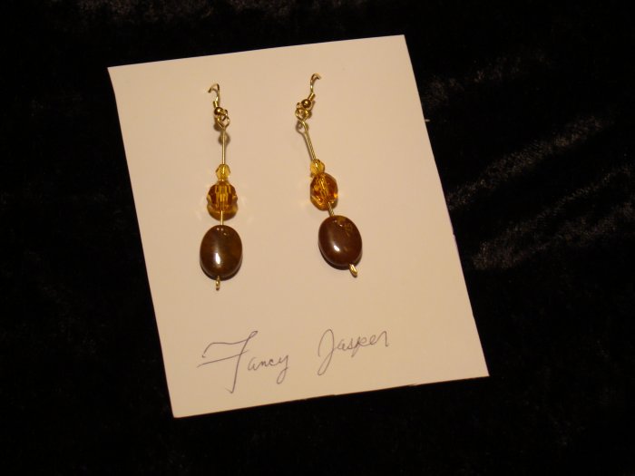 Fancy Jasper & crystal amber