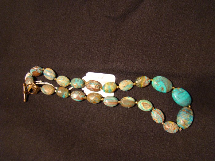 banded turquise/ rainbow jasper
