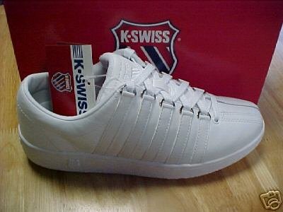 BRAND NEW K-SWISS CLASSIC MENS SHOES WHITE - - ALL SIZES