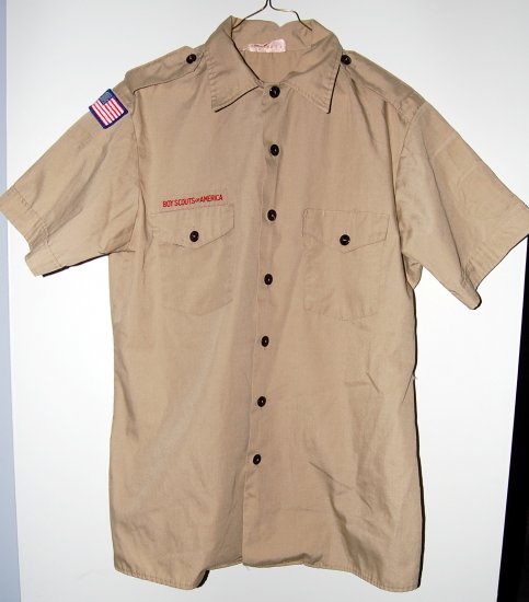Official Boy Scout Uniform Shirt Adult Medium Used