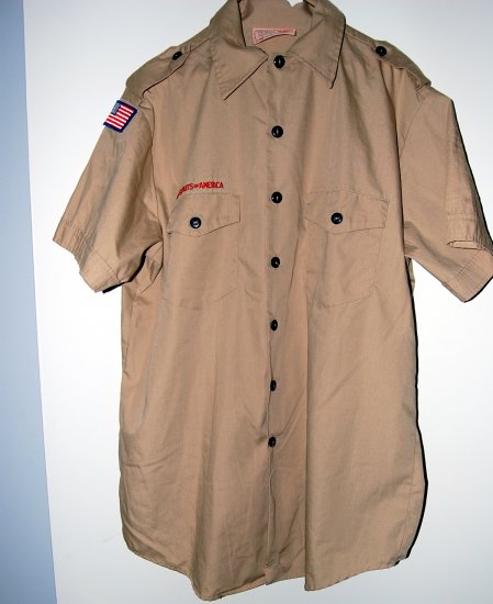 Official Boy Scout Uniform Shirt Adult Large Used