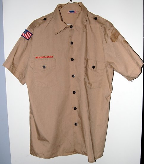 Official Boy Scout Uniform Shirt Adult Large Used
