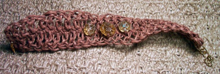 Chocolate Hemp Woven Cuff