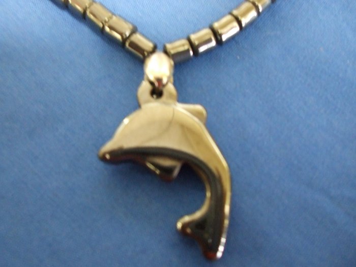 Hematite Dolphin Necklace