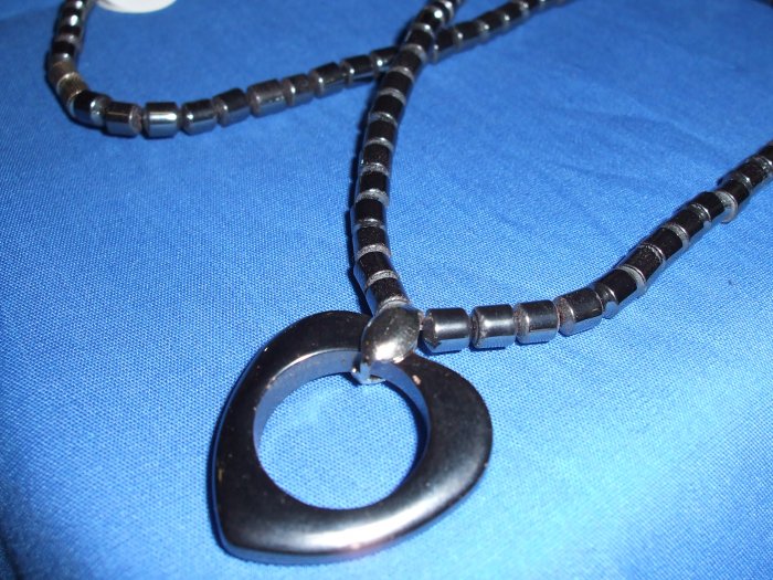 Hematite Heart Necklace