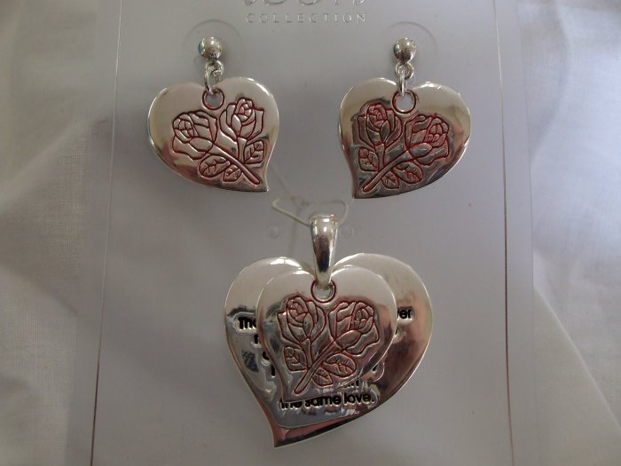 Rose Earring and Pendent Set