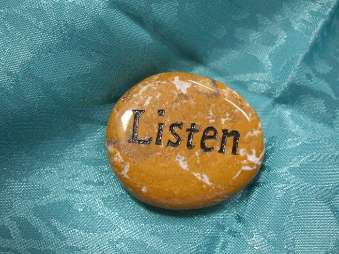 Spirit Stone With The Word Listen