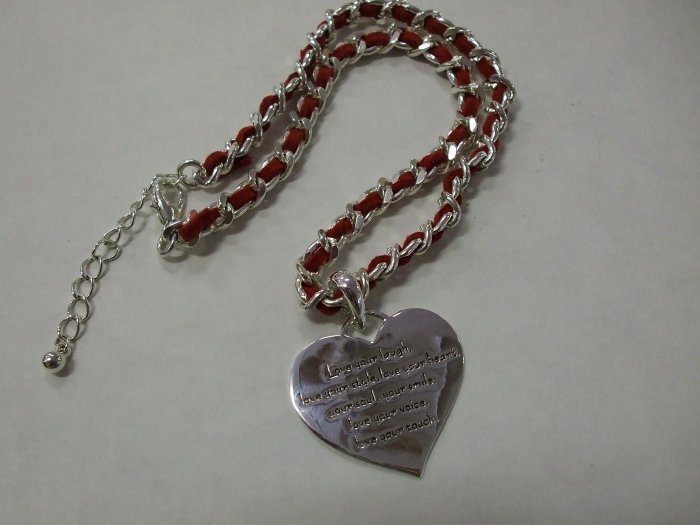 Heart Necklace with Message of Love