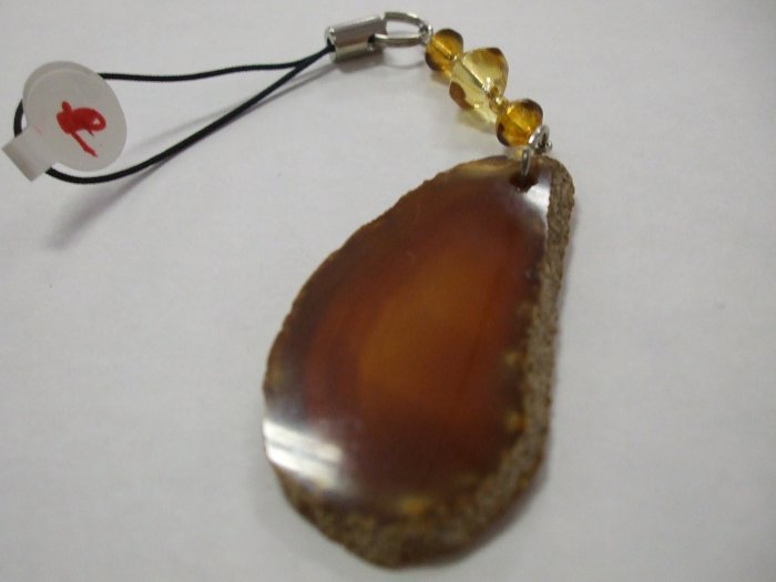 Agate Slice Cell Phone Dangle Handcrafted