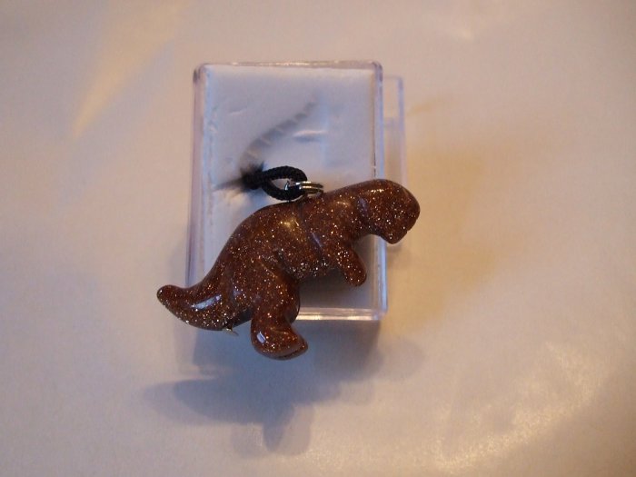 Goldstone T-Rex Gemstone Necklace (EN06)