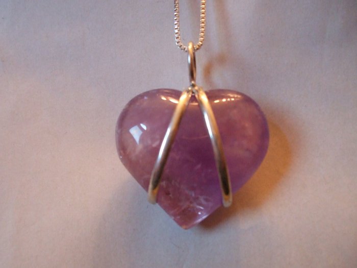 Amethyst Heart Necklace