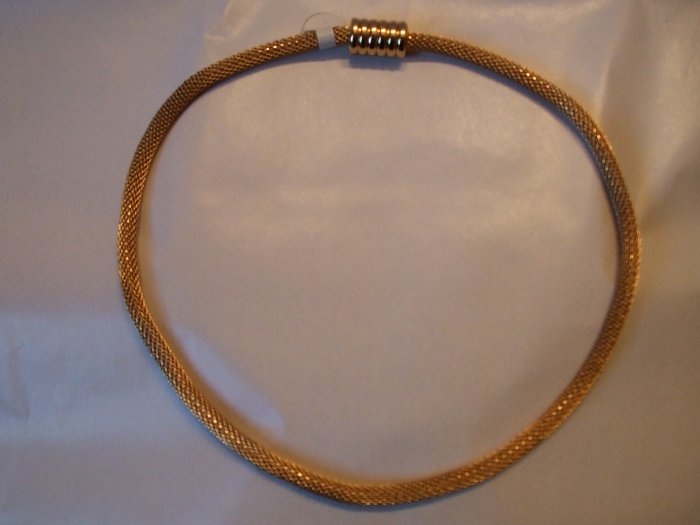Gold Rope Necklace With Magnetic Clasp
