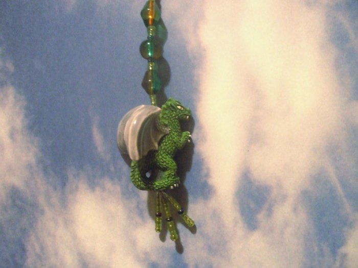 Dragon Fan Pull Green