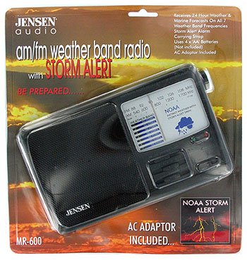 JENSEN AM/FM WEATHER BAND RADIO (Model: MR600)