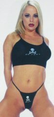 Skull & Crossbones Print Cami & Thong Set