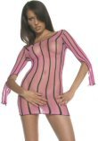 Lycra Mesh Lingerie Dress with Lace Up Back