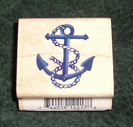 Rubber Stamp Mounted On Wood Rope Anchor By Stampendous C133 From 1997