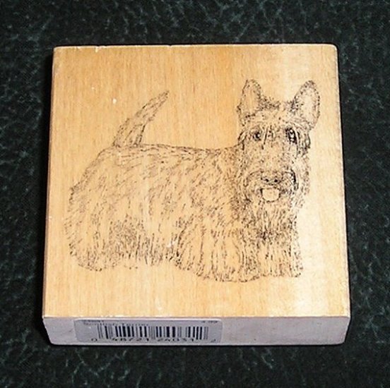 Rubber Stamp Mounted On Wood Scottish Terrier By Stamp Gallery