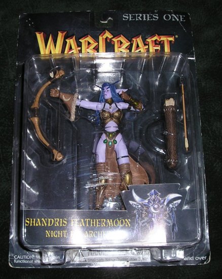Rare Collectible Warcraft Figure Shandris Feathermoon Night Elf Archer Series One On Card