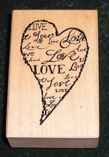 Rubber Stamp Mounted On Love By PSX F-2841