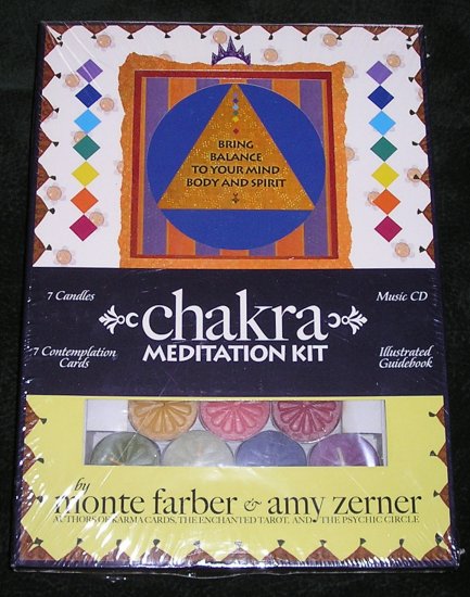 Chakra Meditation Kit Sealed CD, Candles & Cards By Monte Farber & Amy Zerner