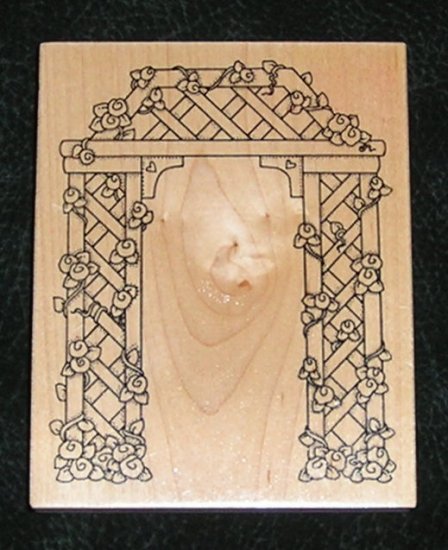 Rubber Stamp Mounted On Wood Arch By Darcies Z1995