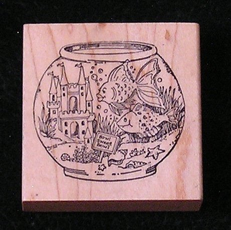 Rubber Stamp Mounted On Wood Bowl Sweet Bowl By Delafield Stamp Company G794