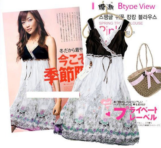 Hot Sale- Lady Floral Dress - Brown