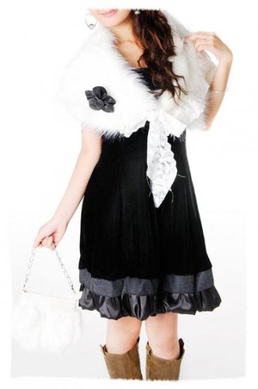 JE2961 Artificial Fur Neckerchief (White)