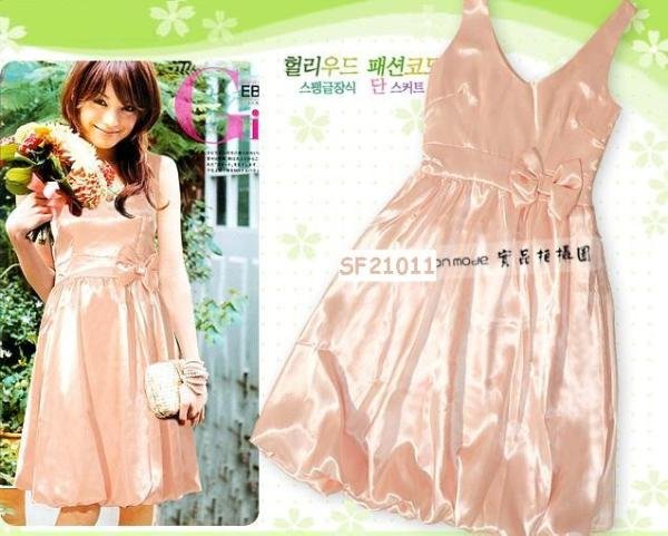 Hot Sale - ED-2017 Korean shimmer dress - Apricot